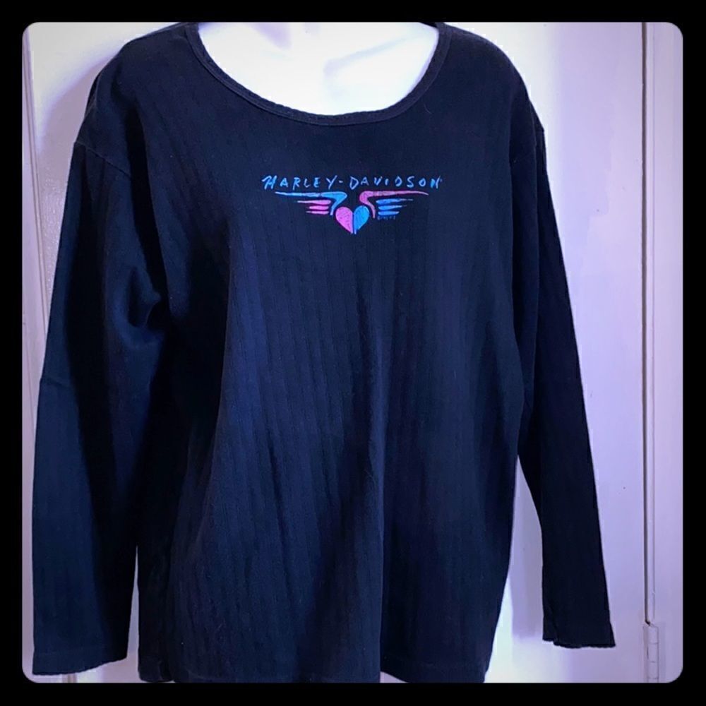HARLEY DAVIDSON Ft Lauderdale Black LS Shirt- XL